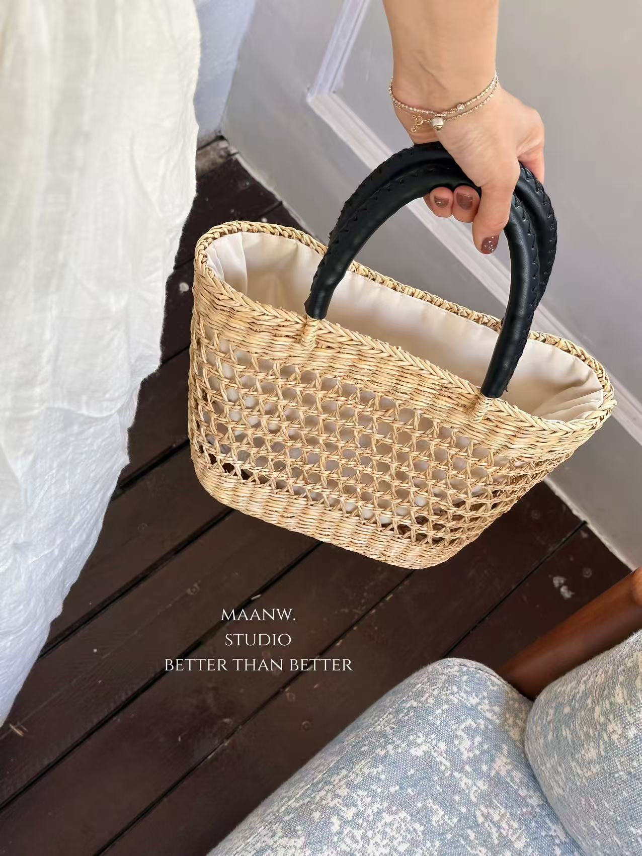 Maanw Ins Straw Bag Ladies Han - đánh giá và giá Photography Yellow