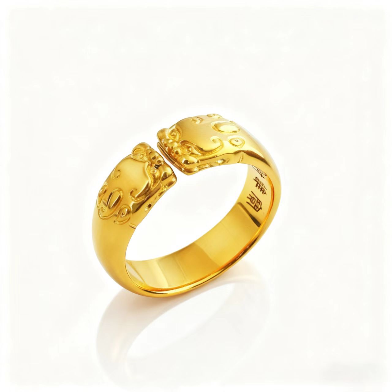 Pixiu Open Ring Couple's 24K G - đánh giá và giá Photography Yellow