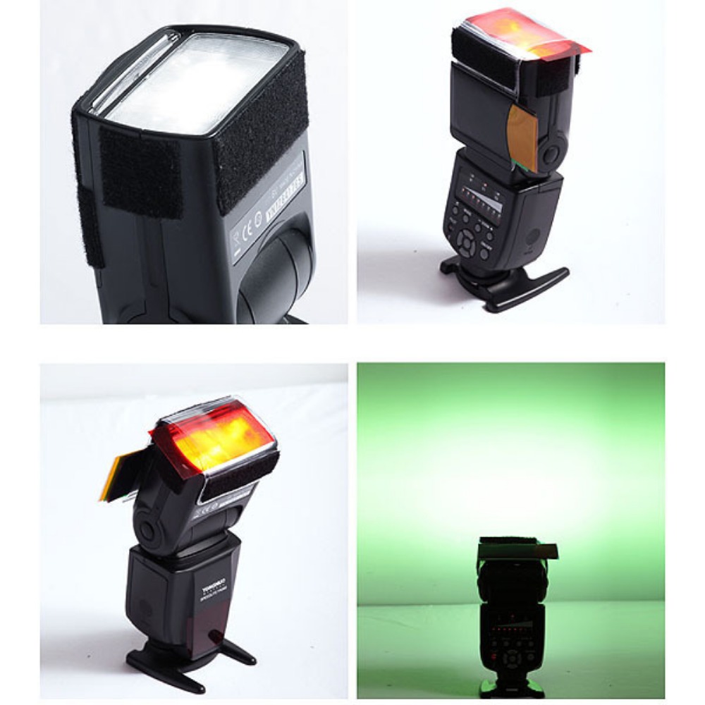 12 Colors Camera Flash Gels Li - đánh giá và giá Photography Kit Pro